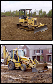 bulldozer and backhoe photos